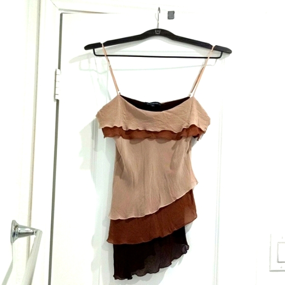 Bebe Silk Tank in Shades of Brown. Size M - Picture 1 of 6